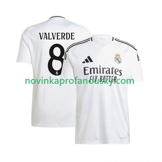 Real Madrid Dres Federico Valverde 8 Domácí Fotbalové Dresy pro Muže 2024-2025 Krátký rukáv