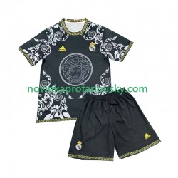Real Madrid Dres Versace Black Edition Domácí Fotbalové Dresy pro Děti 2024-2025 Krátký rukáv