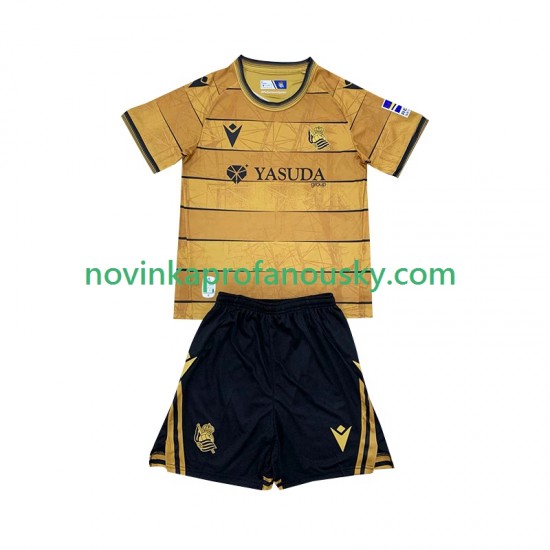 Real Sociedad Dres Venkovní Fotbalové Dresy pro Děti 2024-2025 Krátký rukáv