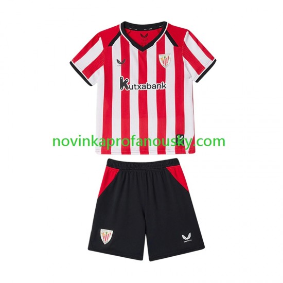 Athletic Bilbao Dres Domácí Fotbalové Dresy pro Děti 2026-2027 Krátký rukáv