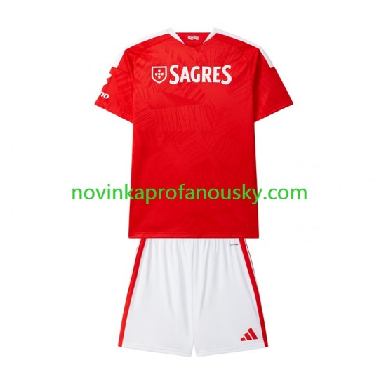 Benfica Dres Domácí Fotbalové Dresy pro Děti 2026-2027 Krátký rukáv