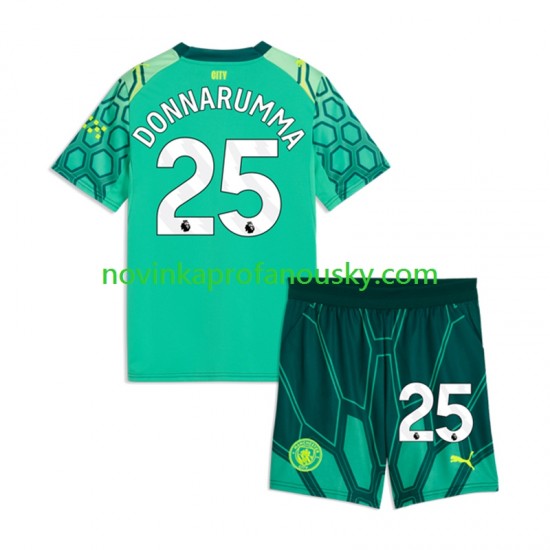 Manchester City Dres Gianluigi Donnarumma Brankářské Domácí Fotbalové Dresy pro Děti 2026-2027 Krátký rukáv