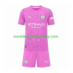 Manchester City Dres Brankářské Venkovní Fotbalové Dresy pro Děti 2026-2027 Krátký rukáv