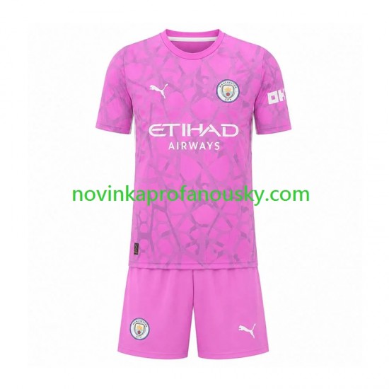 Manchester City Dres Brankářské Venkovní Fotbalové Dresy pro Děti 2026-2027 Krátký rukáv