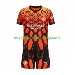 Manchester City Dres Brankářské Alternativní Fotbalové Dresy pro Děti 2026-2027 Krátký rukáv