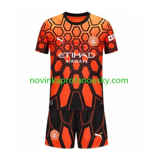 Manchester City Dres Brankářské Alternativní Fotbalové Dresy pro Děti 2026-2027 Krátký rukáv