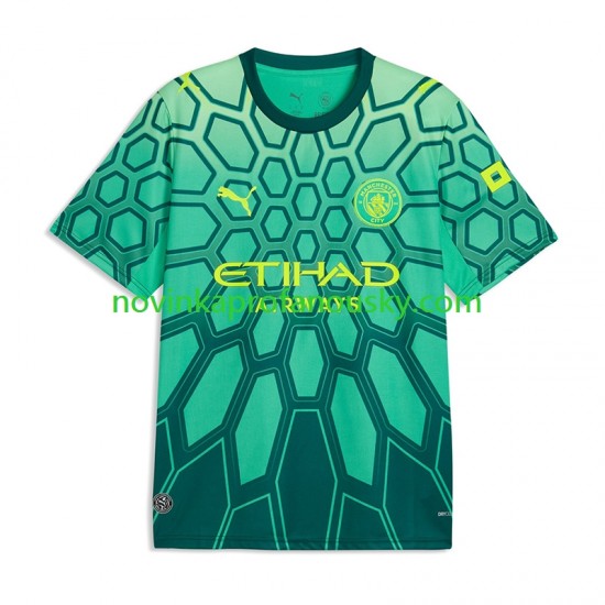 Manchester City Dres Brankářské Domácí Fotbalové Dresy pro Muže 2026-2027 Krátký rukáv