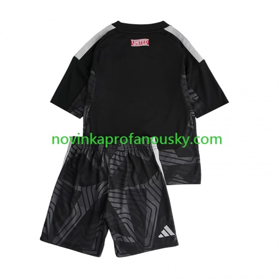 Manchester United Dres Brankářské Domácí Fotbalové Dresy pro Děti 2026-2027 Krátký rukáv