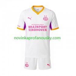 PSV Eindhoven Dres Venkovní Fotbalové Dresy pro Děti 2026-2027 Krátký rukáv