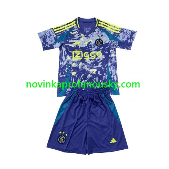AFC Ajax Dres Venkovní Fotbalové Dresy pro Děti 2024-2025 Krátký rukáv