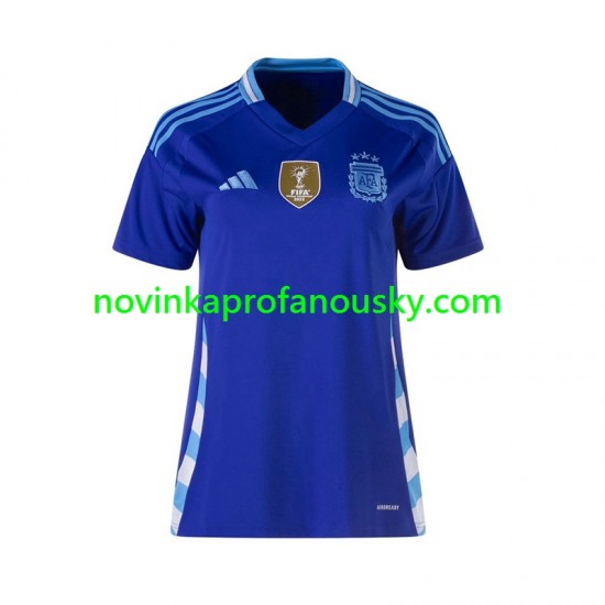 Argentina Dres Venkovní Fotbalové Dresy pro Ženy 2024 Krátký rukáv
