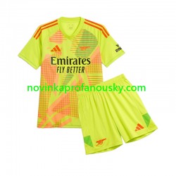 Arsenal Dres Brankářské Domácí Fotbalové Dresy pro Děti 2024-2025 Krátký rukáv