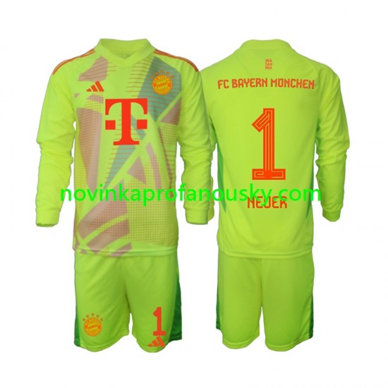 FC Bayern Mnichov Dres Manuel Neuer 1 Brankářské Domácí Fotbalové Dresy pro Děti 2024-2025 Dlouhý rukáv