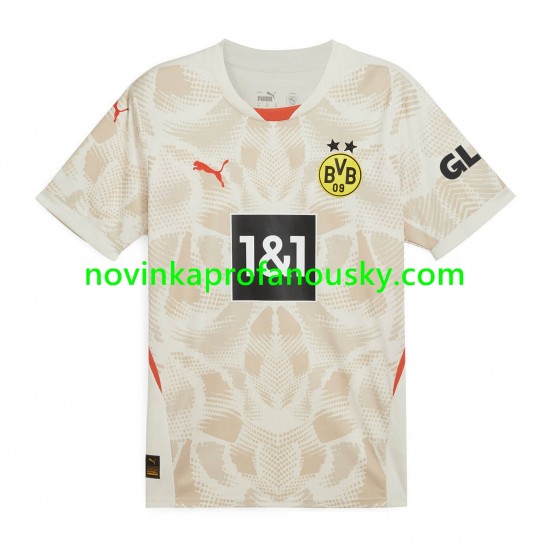 Borussia Dortmund Dres Brankářské Venkovní Fotbalové Dresy pro Muže 2024-2025 Krátký rukáv