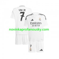 Real Madrid Dres Vinicius Junior 7 Domácí Fotbalové Dresy pro Děti 2024-2025 Krátký rukáv