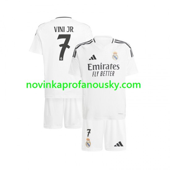 Real Madrid Dres Vinicius Junior 7 Domácí Fotbalové Dresy pro Děti 2024-2025 Krátký rukáv