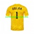 Slovinsko Dres Jan Oblak 1 Brankářské Domácí Fotbalové Dresy pro Muže Euro 2024 Krátký rukáv