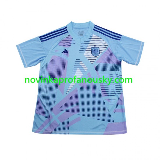 Španělsko Dres Brankářské Venkovní Fotbalové Dresy pro Muže Euro 2024 Krátký rukáv