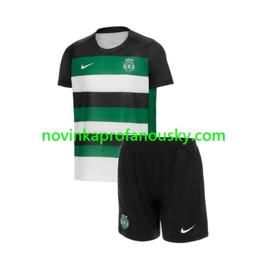 Sporting CP Dres Domácí Fotbalové Dresy pro Děti 2024-2025 Krátký rukáv