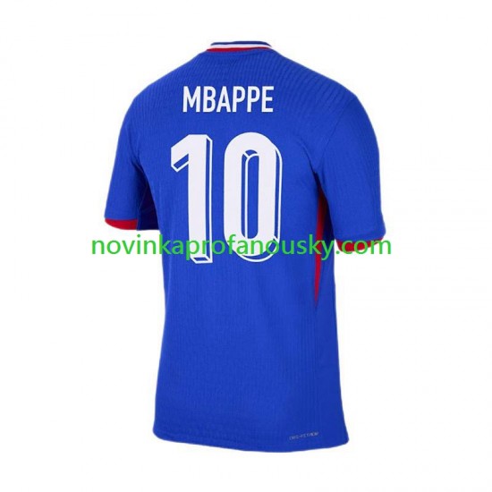 Francie Dres Mbappé Kylian 10 Domácí Fotbalové Dresy pro Muže Euro 2024 Krátký rukáv