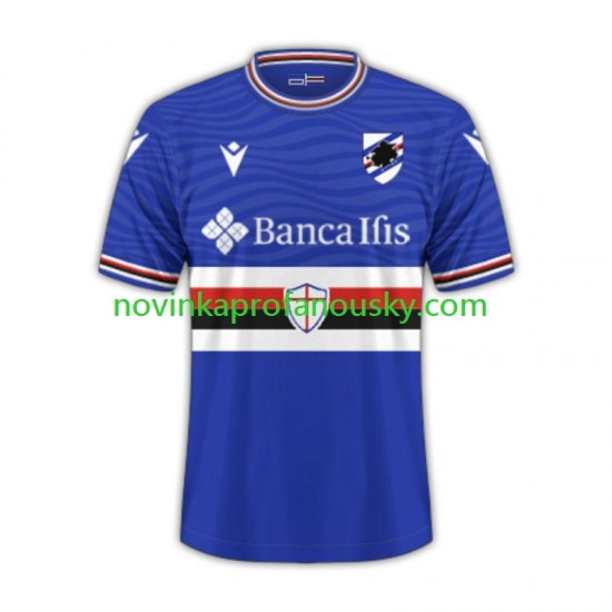 Sampdoria Dres Domácí Fotbalové Dresy pro Muže 2023-2024 Krátký rukáv