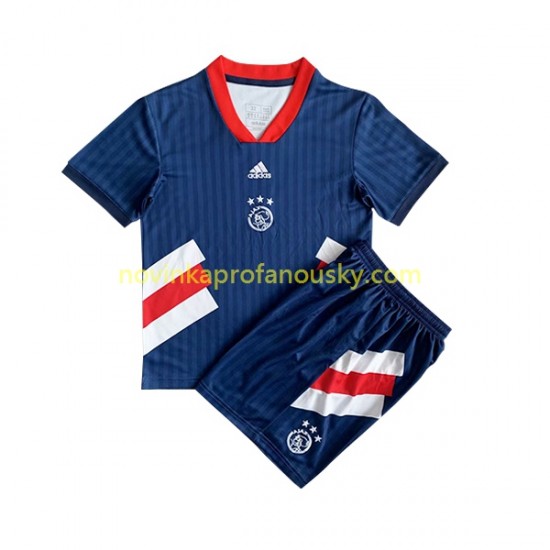 AFC Ajax Dres Icon Retro Domácí Fotbalové Dresy pro Děti 2022-2023 Krátký rukáv