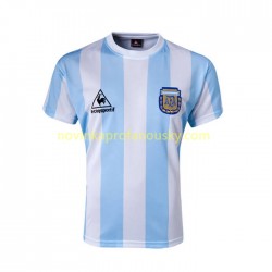 Argentina Dres 1986 Retro Domácí Fotbalové Dresy pro Muže Krátký rukáv