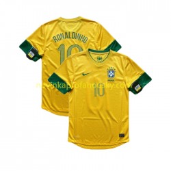 Brazílie Dres RONALDINHO 10 2012 Retro Domácí Fotbalové Dresy pro Muže Krátký rukáv