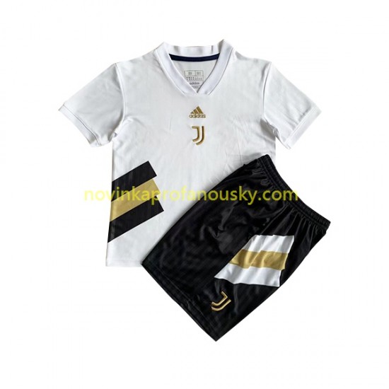 Juventus Dres Icon Retro Domácí Fotbalové Dresy pro Děti 2022-2023 Krátký rukáv