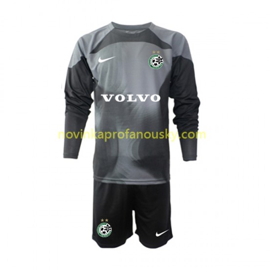 Maccabi Haifa Dres Brankářské Domácí Fotbalové Dresy pro Děti 2022-2023 Dlouhý rukáv