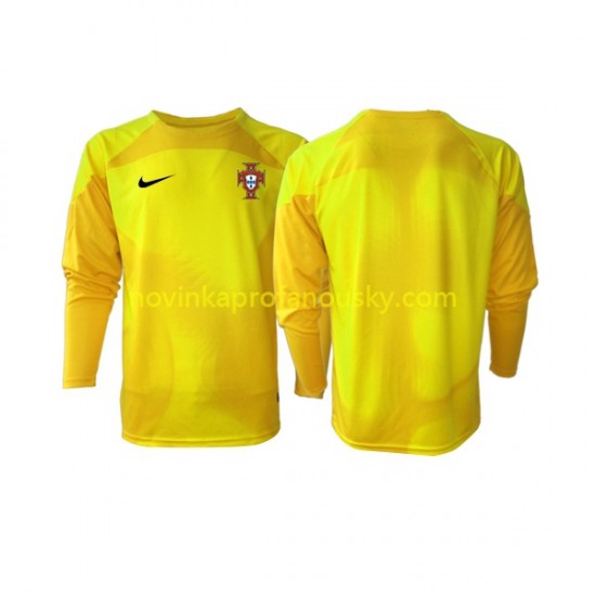 Portugalsko Dres Brankářské Domácí Fotbalové Dresy pro Muže MS ve fotbale 2022 Dlouhý rukáv