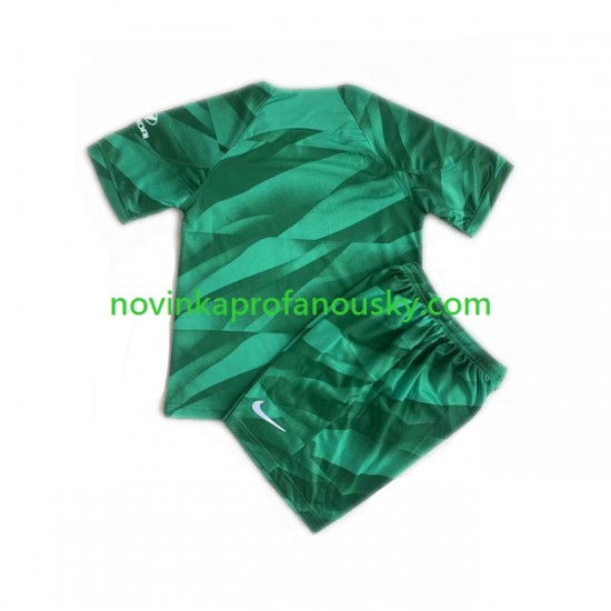 Atlético Madrid Dres Brankářské Venkovní Fotbalové Dresy pro Děti 2023-2024 Krátký rukáv