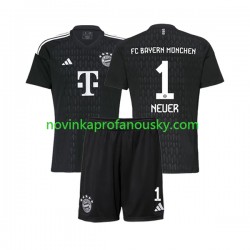 FC Bayern Mnichov Dres Manuel Neuer 1 Brankářské Domácí Fotbalové Dresy pro Děti 2023-2024 Krátký rukáv