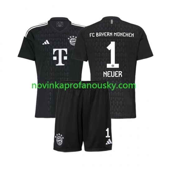 FC Bayern Mnichov Dres Manuel Neuer 1 Brankářské Domácí Fotbalové Dresy pro Děti 2023-2024 Krátký rukáv