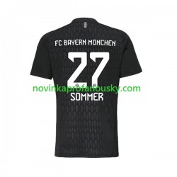 FC Bayern Mnichov Dres Yann Sommer 27 Brankářské Domácí Fotbalové Dresy pro Muže 2023-2024 Krátký rukáv