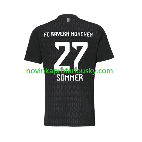 FC Bayern Mnichov Dres Yann Sommer 27 Brankářské Domácí Fotbalové Dresy pro Muže 2023-2024 Krátký rukáv