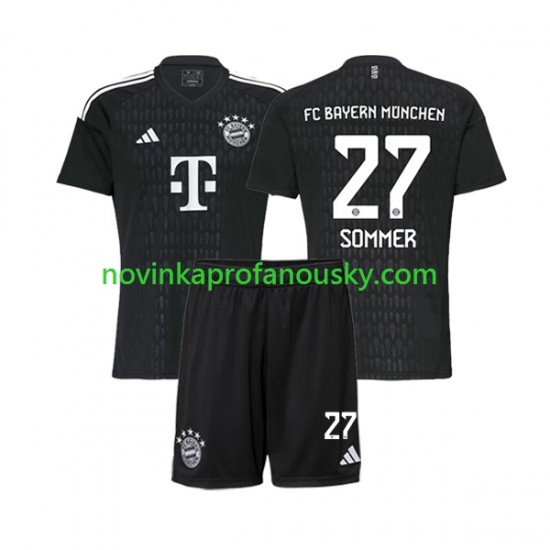 FC Bayern Mnichov Dres Yann Sommer 27 Brankářské Domácí Fotbalové Dresy pro Děti 2023-2024 Krátký rukáv