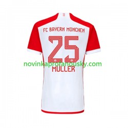 FC Bayern Mnichov Dres Thomas Muller 25 Domácí Fotbalové Dresy pro Muže 2023-2024 Krátký rukáv