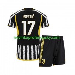 Juventus Dres Filip Kostic 17 Domácí Fotbalové Dresy pro Děti 2023-2024 Krátký rukáv