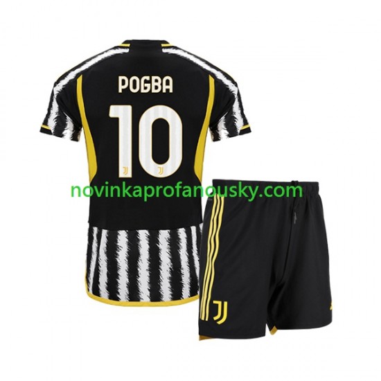 Juventus Dres Paul Pogba 10 Domácí Fotbalové Dresy pro Děti 2023-2024 Krátký rukáv