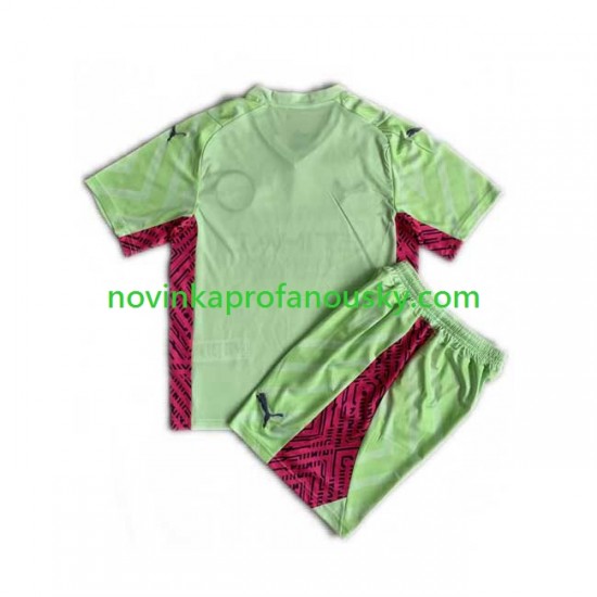 Manchester City Dres Brankářské Alternativní Fotbalové Dresy pro Děti 2023-2024 Krátký rukáv