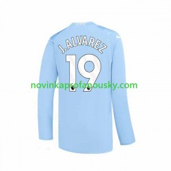 Manchester City Dres J. ALVAREZ 19 Domácí Fotbalové Dresy pro Muže 2023-2024 Dlouhý rukáv