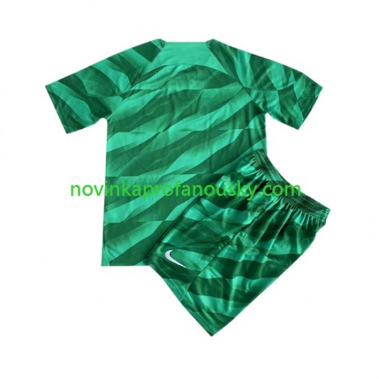 Paris Saint-Germain Dres Brankářské Domácí Fotbalové Dresy pro Děti 2023-2024 Krátký rukáv