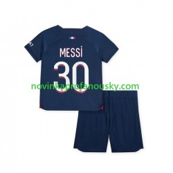 Paris Saint-Germain Dres Lionel Messi 30 Domácí Fotbalové Dresy pro Děti 2023-2024 Krátký rukáv