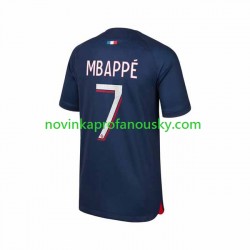 Paris Saint-Germain Dres Mbappé 7 Domácí Fotbalové Dresy pro Muže 2023-2024 Krátký rukáv