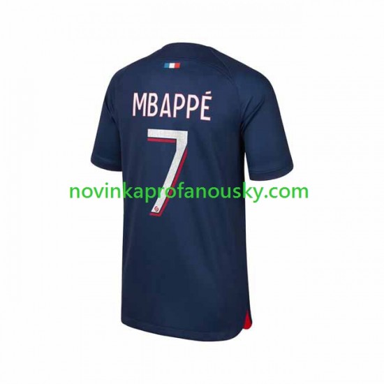 Paris Saint-Germain Dres Mbappé 7 Domácí Fotbalové Dresy pro Muže 2023-2024 Krátký rukáv