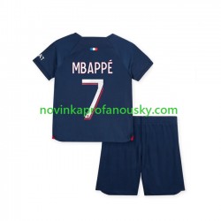 Paris Saint-Germain Dres Mbappé 7 Domácí Fotbalové Dresy pro Děti 2023-2024 Krátký rukáv