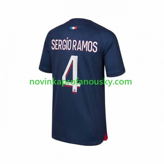 Paris Saint-Germain Dres Sergio Ramos 4 Domácí Fotbalové Dresy pro Muže 2023-2024 Krátký rukáv