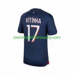 Paris Saint-Germain Dres Vitinha 17 Domácí Fotbalové Dresy pro Muže 2023-2024 Krátký rukáv