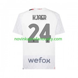 AC Milán Dres Simon Kjaer 24 Venkovní Fotbalové Dresy pro Muže 2023-2024 Krátký rukáv